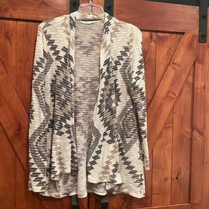 Open front southwestern print cardigan large